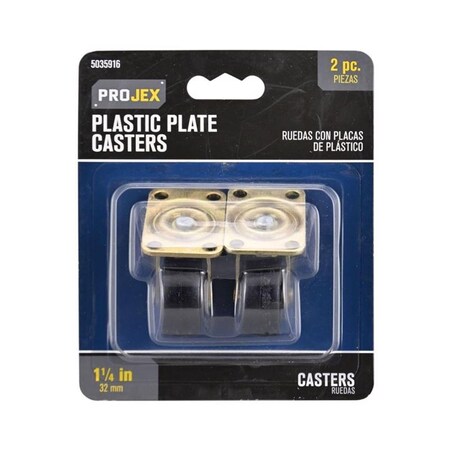 Kd Gabinetes 1.25 in. 40 lbs Swivel Plastic Caster, 2PK KD3305888